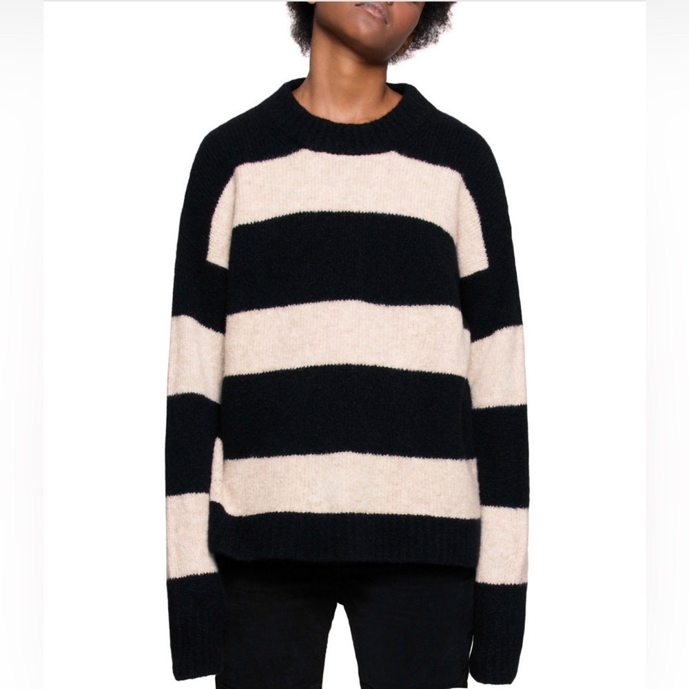 Zadig & Voltaire Tony Oversized Striped Wool Sweater